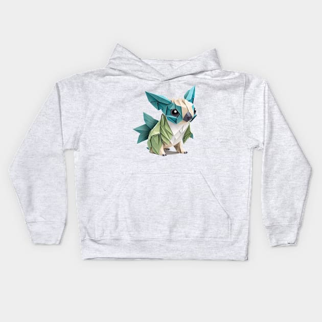 Fictional Origami Animal #6 Kids Hoodie by Micapox